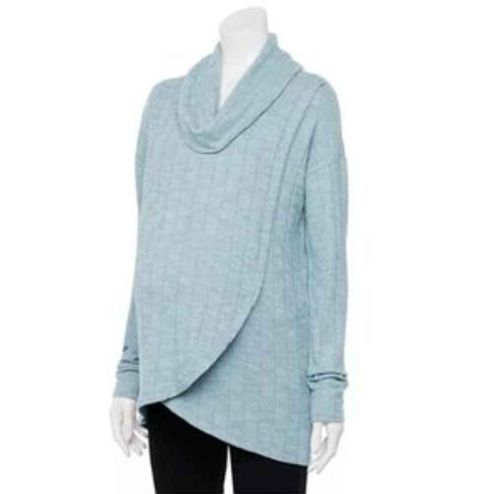 NWT Sonoma Tulip Front Maternity Sweater - Blue - M
